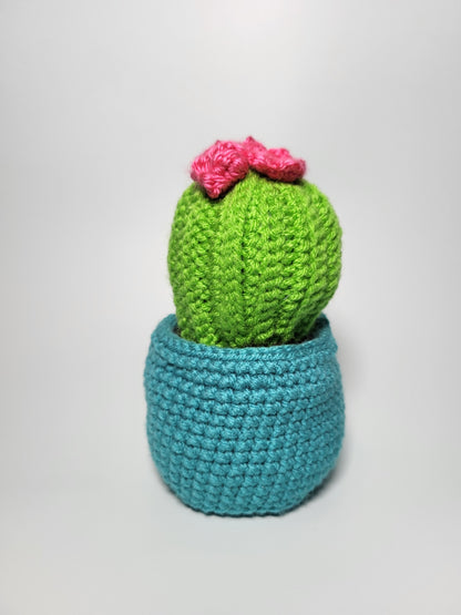 Small Crochet Barrell Cactus