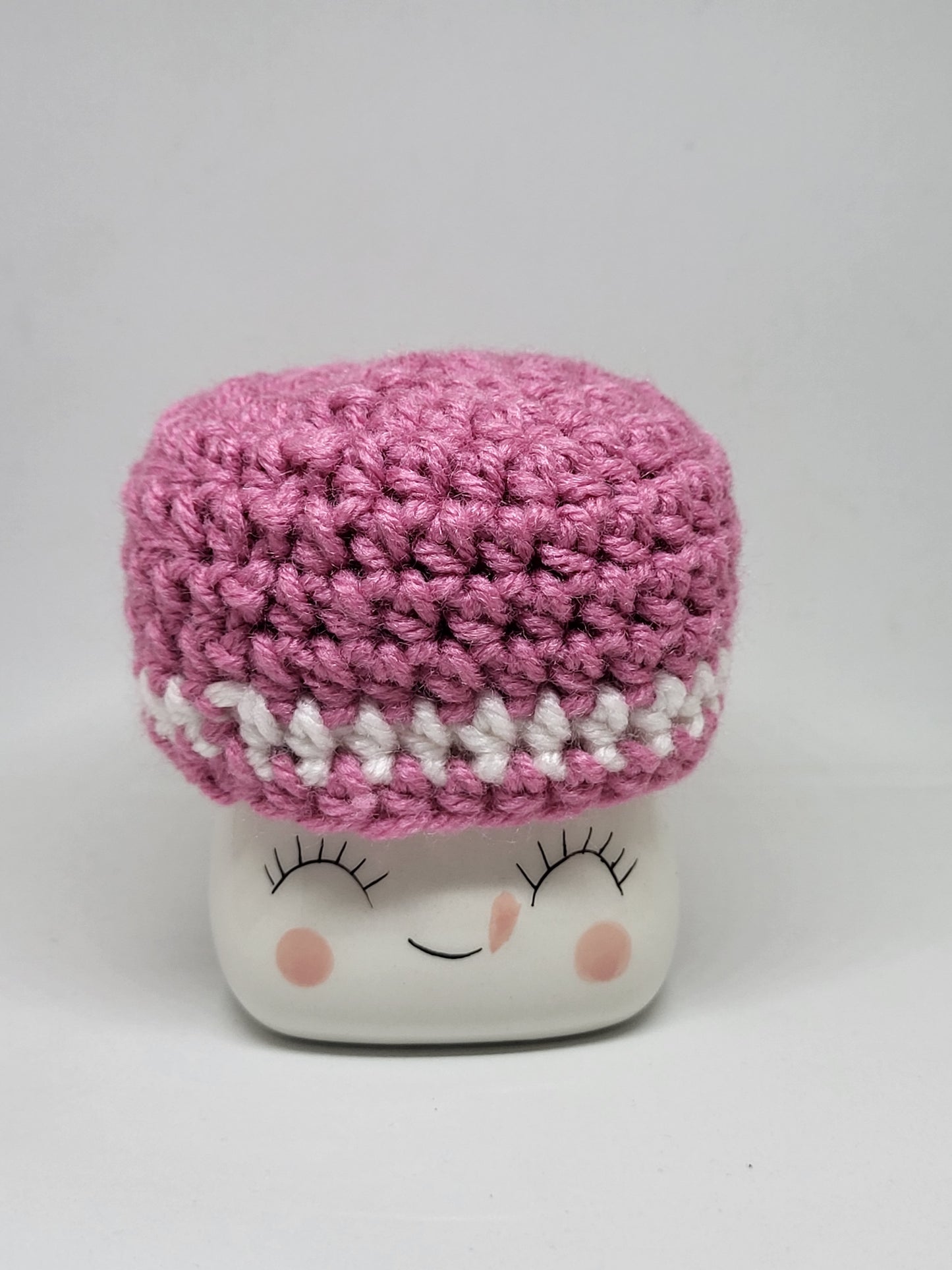 Valentine's Day Crochet Mini Marshmallow Mug Hats