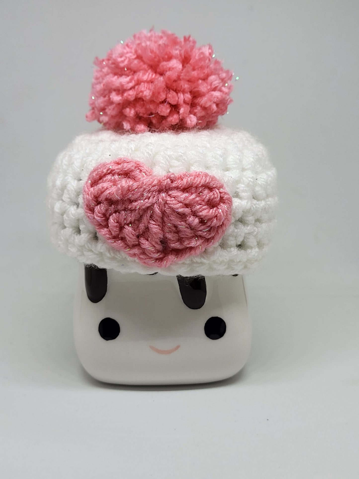 Valentine's Day Crochet Mini Marshmallow Mug Hats