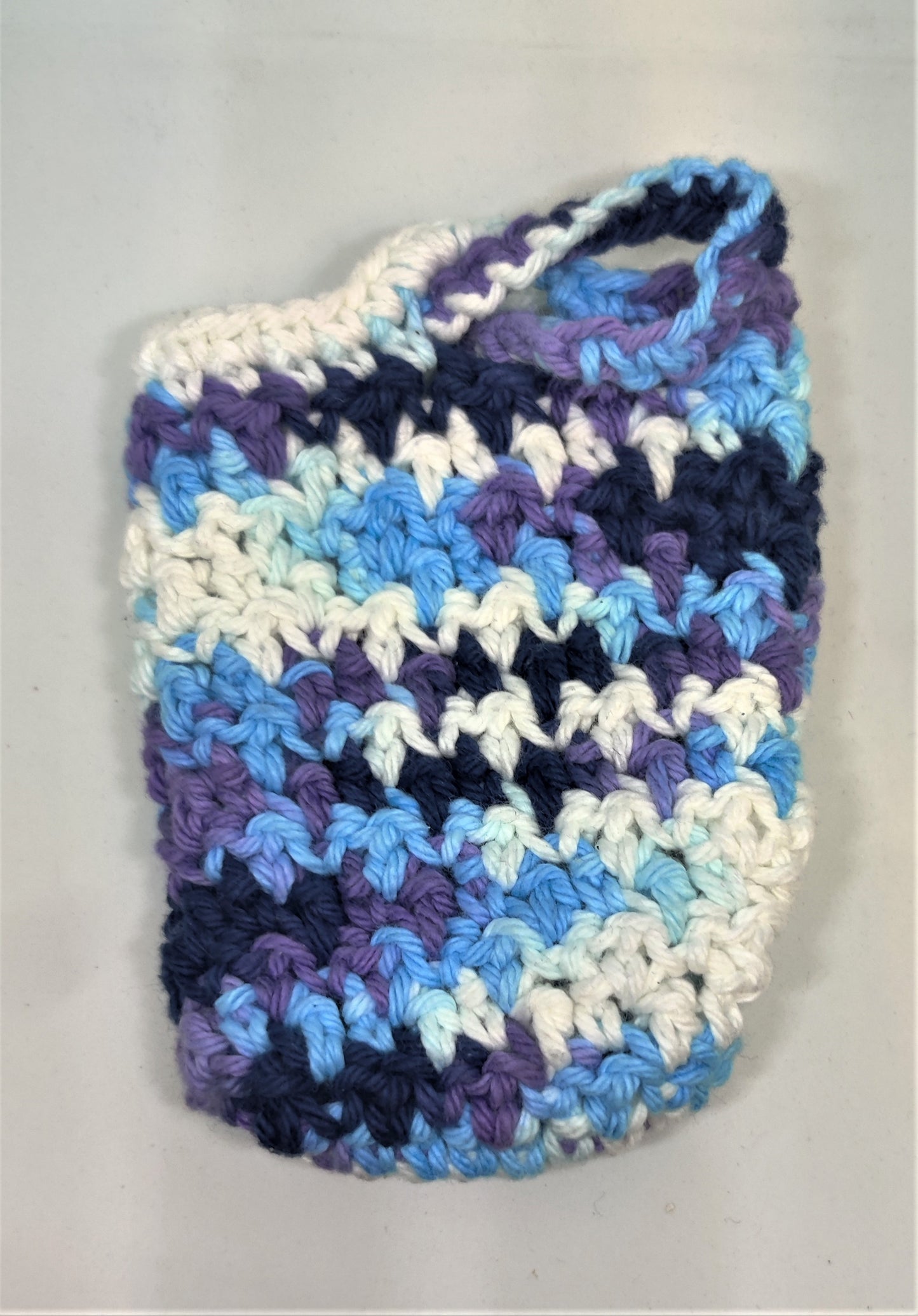 Blue/Purple Crochet Soap Rag Bag