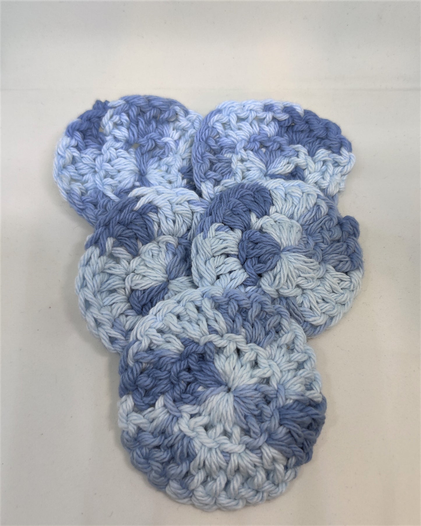 5 Pack Cotton Yarn Crochet Face Scurbbies - Small