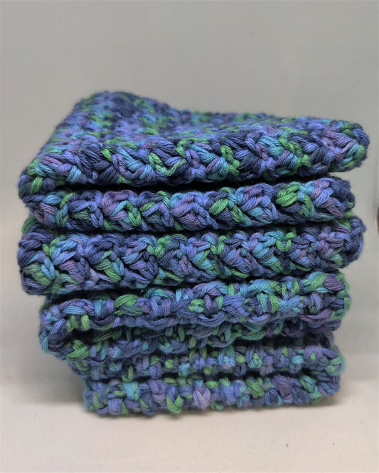 4 Pack Crochet Wash Cloths