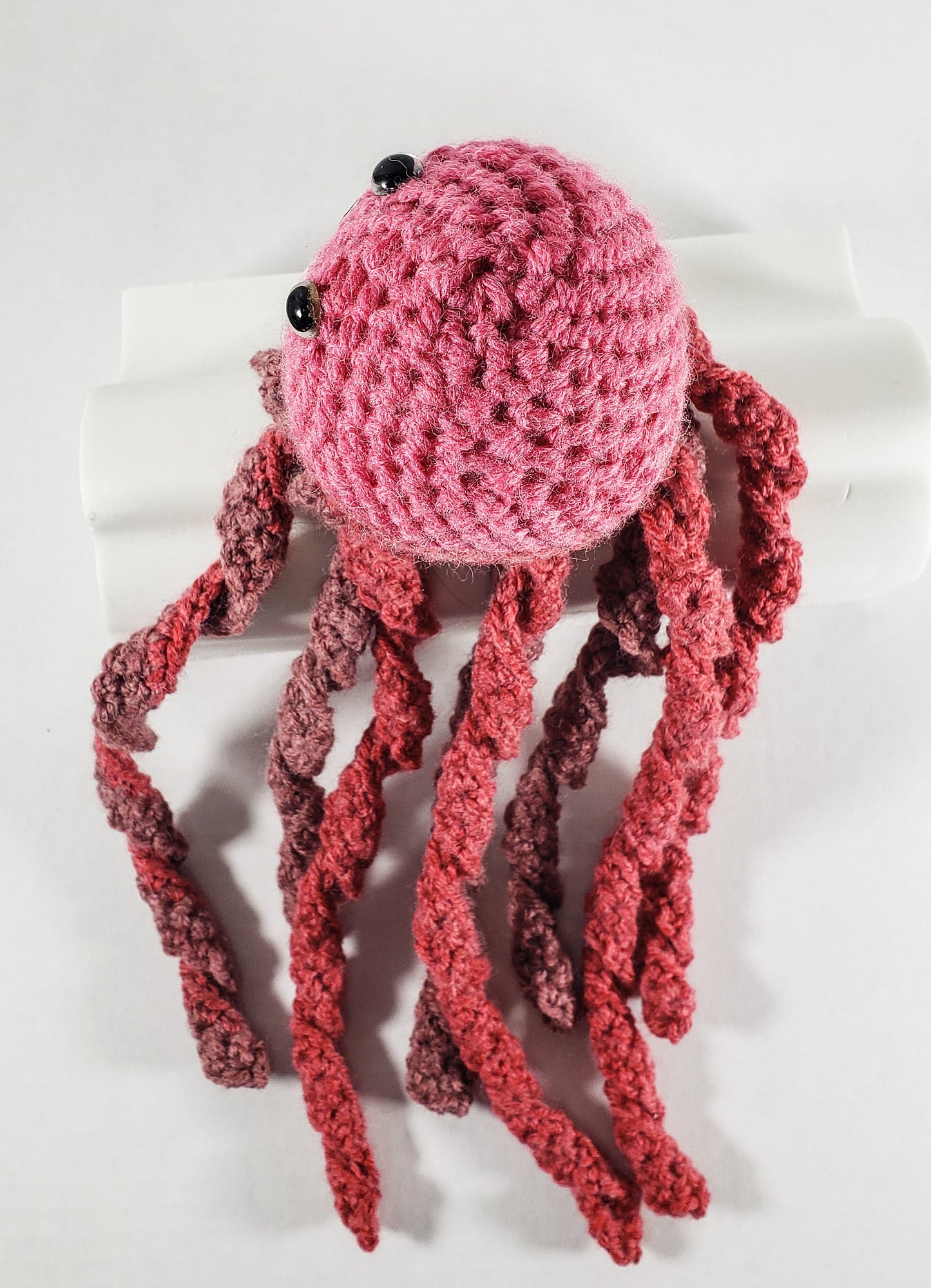 Crochet Octopus Stuffed Animal - Chocolate Strawberry