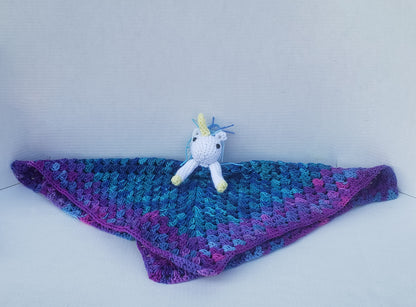 Topsy the Unicorn crochet lovey