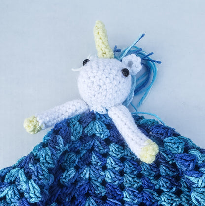 Topsy the Unicorn crochet lovey